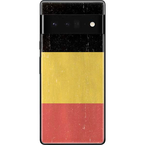 Belgium Flag Distressed Google Pixel 6 Pro Skin